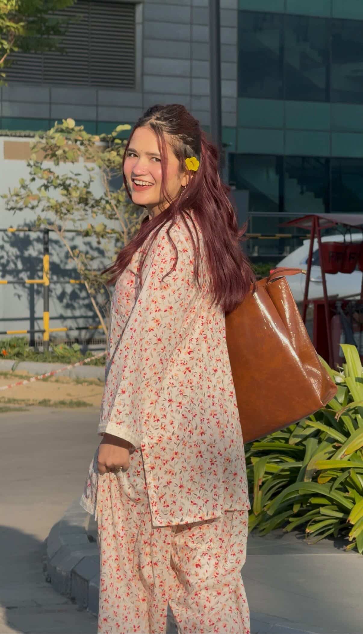 Off-White Floral Farshi Suit Set