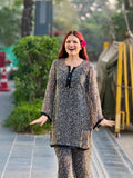 Elegant Printed Chiffon Suit Set – Lightweight Kurta & Lined Bottom