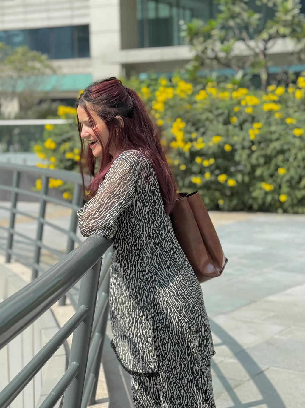 Elegant Printed Chiffon Suit Set – Lightweight Kurta & Lined Bottom