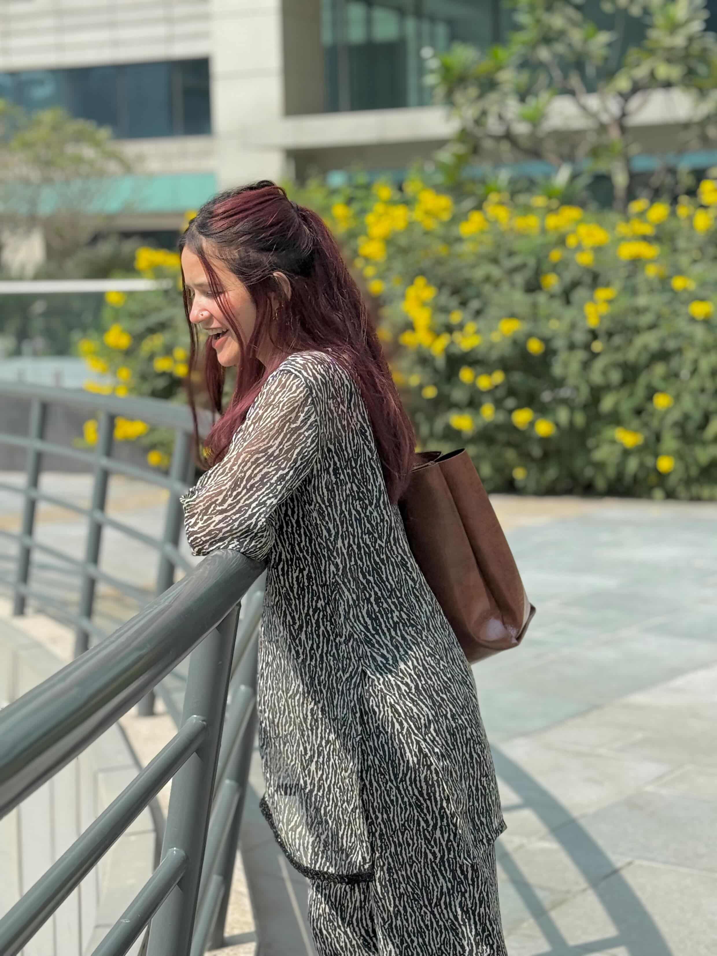 Elegant Printed Chiffon Suit Set – Lightweight Kurta & Lined Bottom