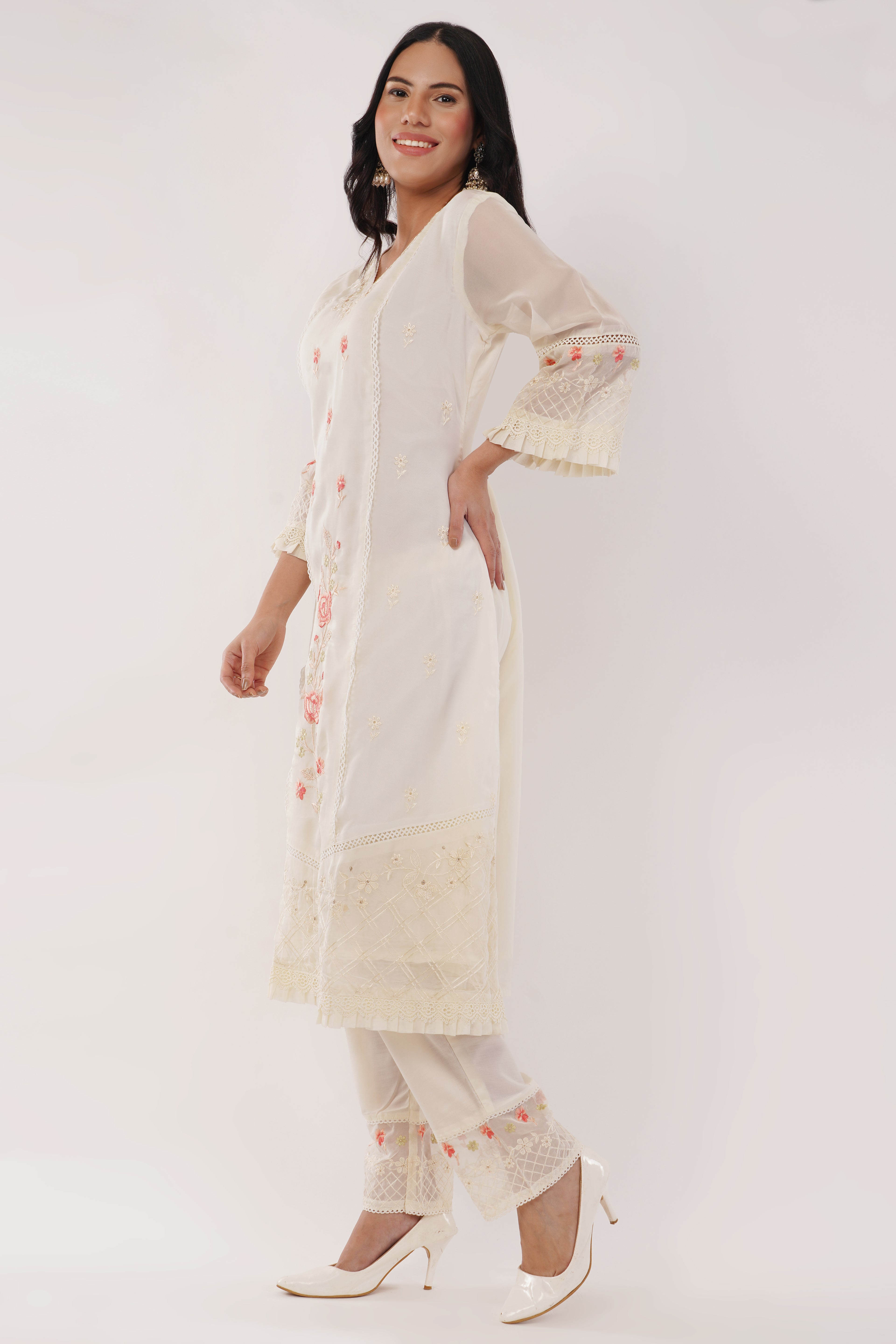 Pakistani Style Suit |Viscose organza