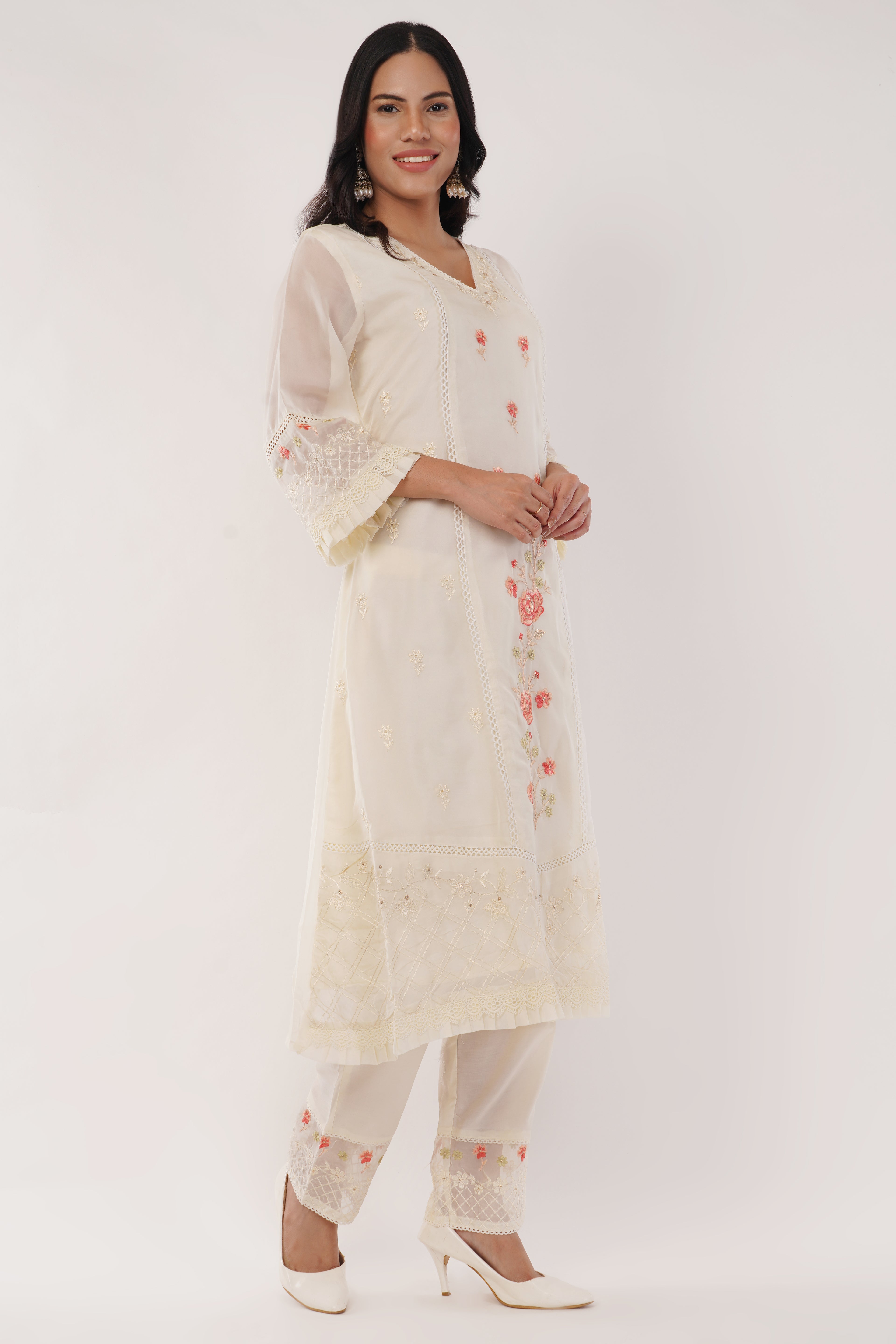 Pakistani Style Suit |Viscose organza