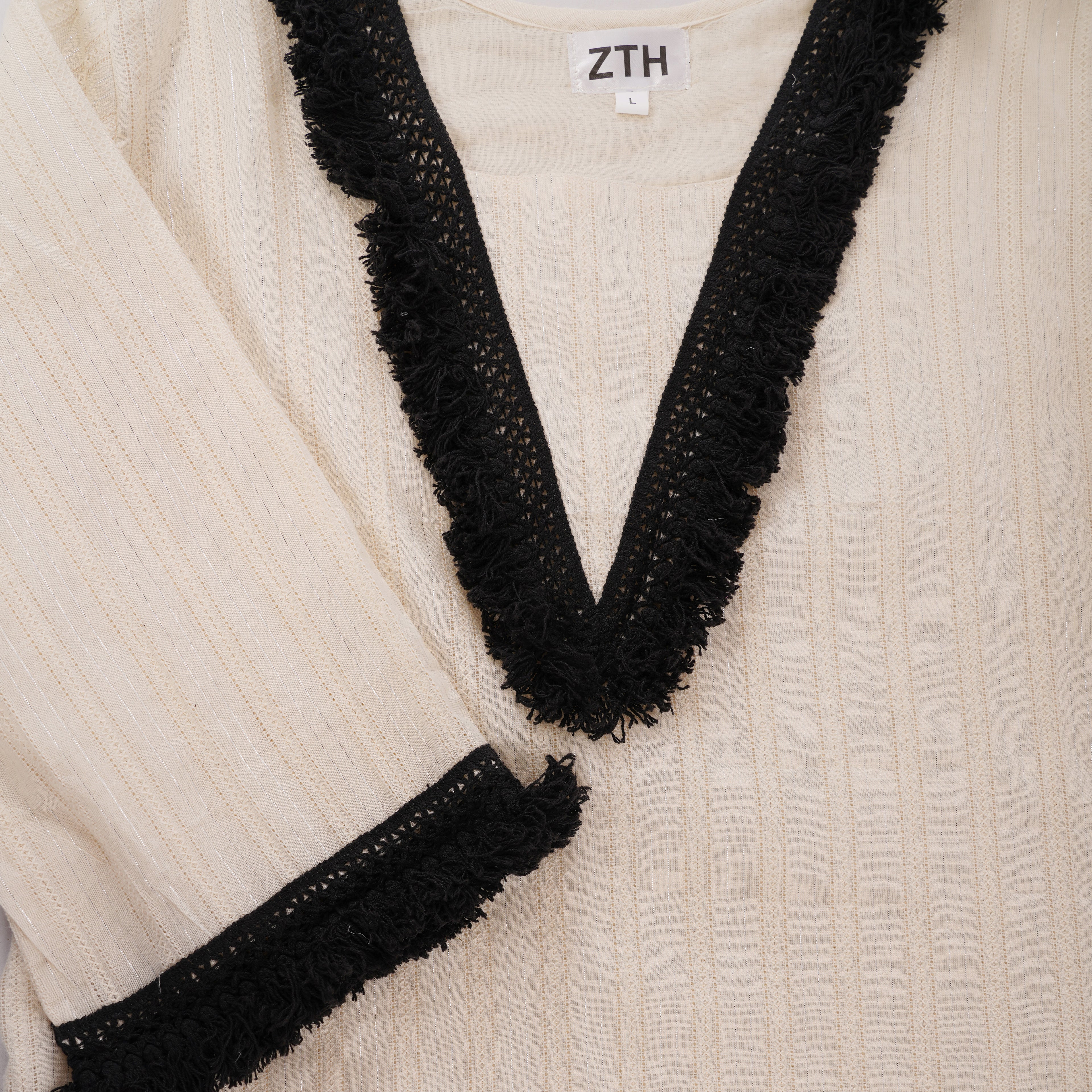 Pakistani Styled Cord Set | Pure Cotton with Lace Work