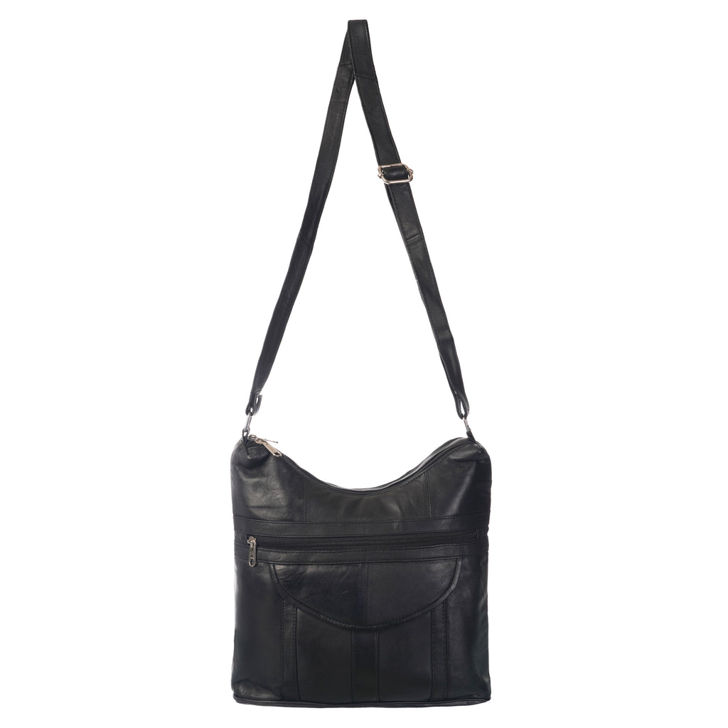 Premium Black Genuine Leather Sling Bag