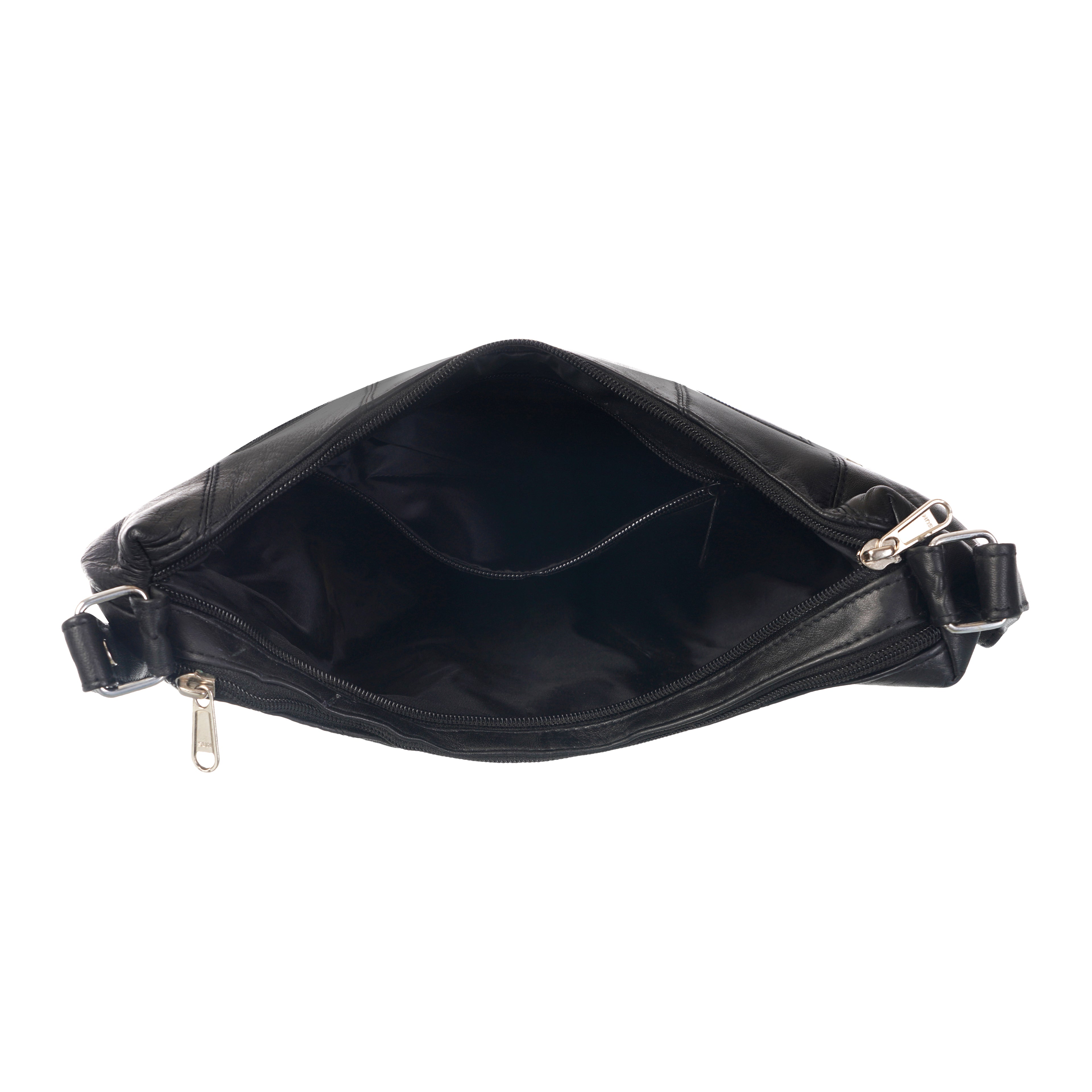 Premium Black Genuine Leather Sling Bag