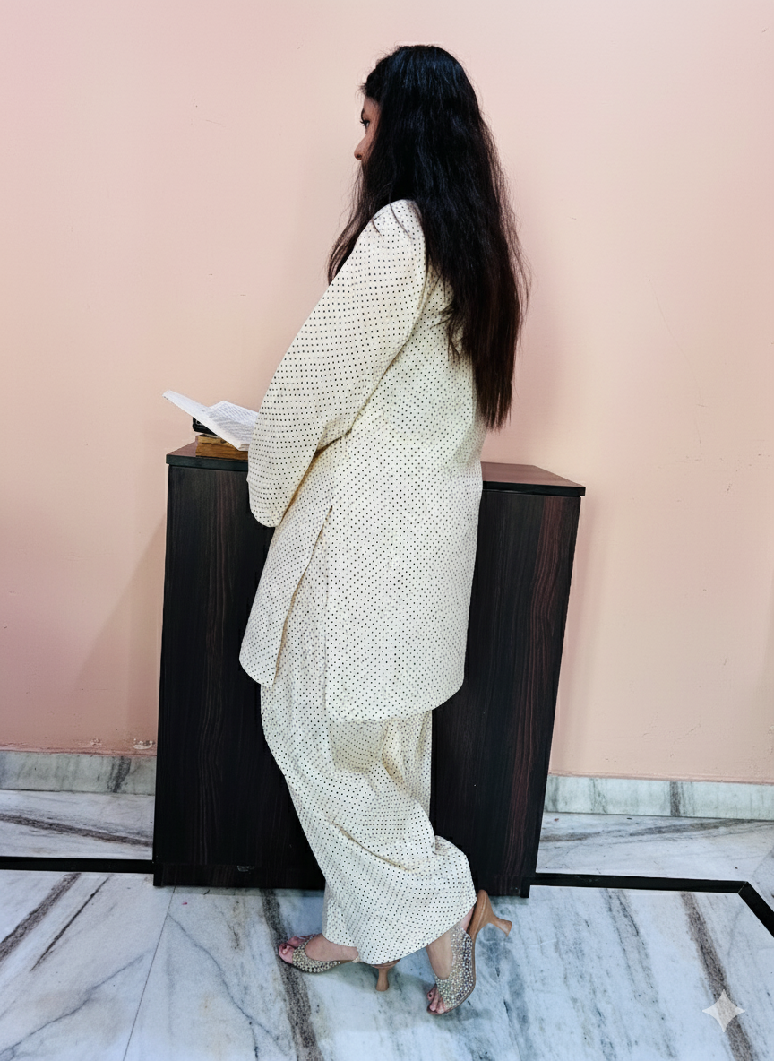 Pakistani Cord Set with Farshi Shalwar| Mal Cotton