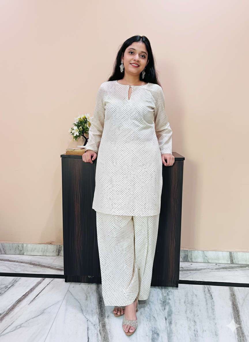 Pakistani Cord Set with Farshi Shalwar| Mal Cotton