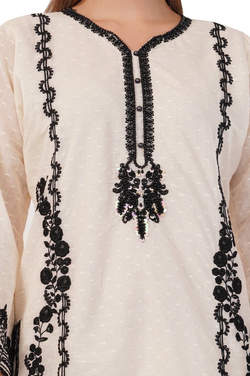 Pakistani Styled Suit | Dobby Cotton